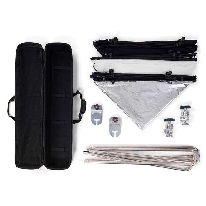 Manfrotto Pro Scrim All In One Kit Large | Set rámu s odraznými deskami 2 x 2 m | MLLC2201K