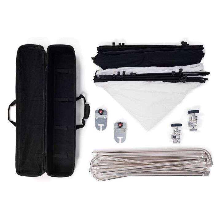 Manfrotto Pro Scrim All In One Kit Extra Large | Set rámu s odraznými deskami 2,9 x 2,9 m | MLLC3301K