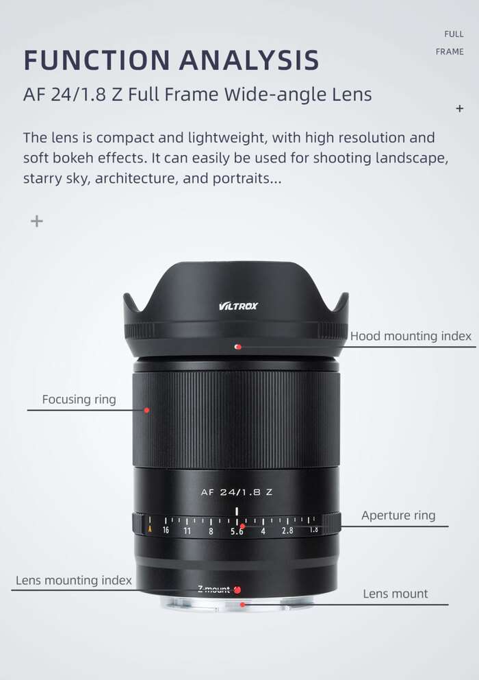 Viltrox AF 24mm F1,8 Nikon Z