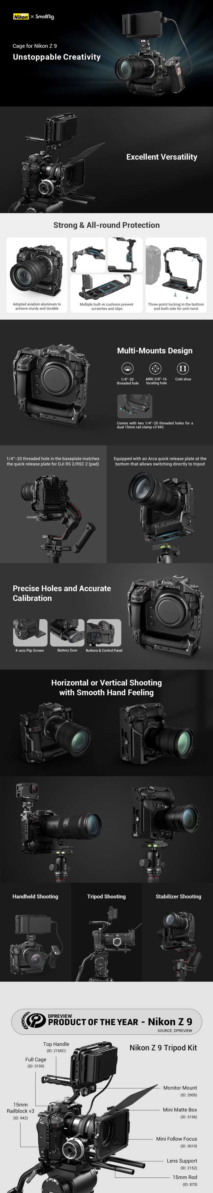 Smallrig 3195 Cage For Nikon Z9 | klec pro NIkon Z9