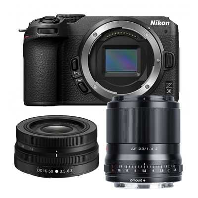 Nikon Z30 + 16-50 mm + Viltrox 23