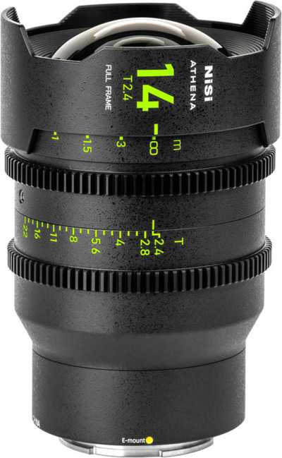 Nisi Cine Lens Athena Prime 14mm T2.4 E-Mount (Without Drop-in Filter)