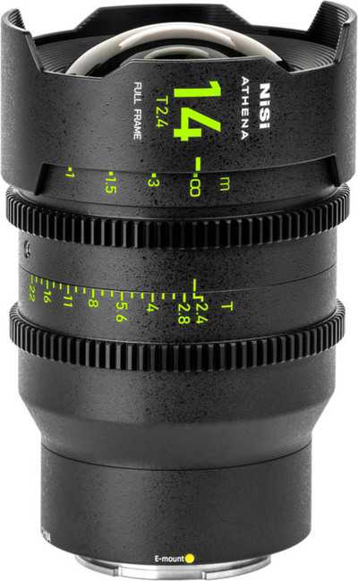 Nisi Cine Lens Athena Prime 14mm T2.4 E-Mount (Without Drop-in Filter)