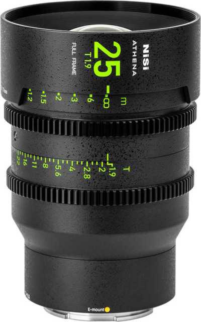 Nisi Cine Lens Athena Prime 25mm T1.9 E-Mount (Without Drop-in Filter)