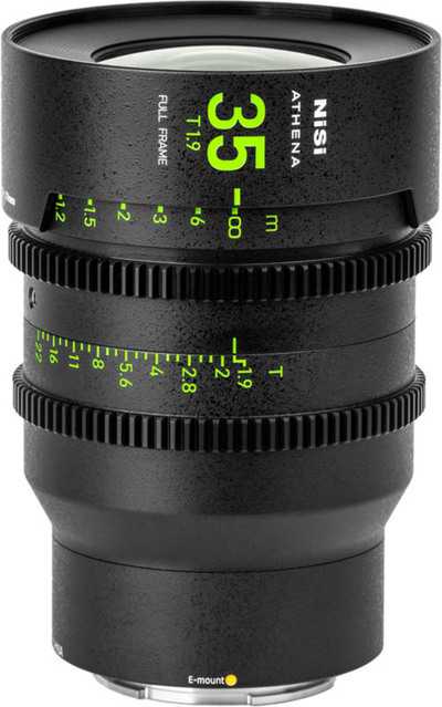 Nisi Cine Lens Athena Prime 35mm T1.9 E-Mount (Without Drop-in Filter)