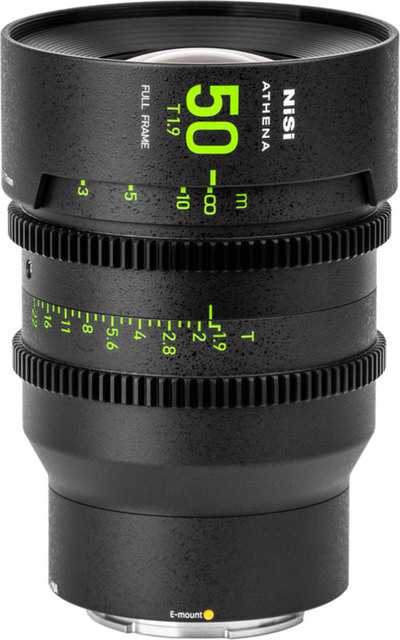 Nisi Cine Lens Athena Prime 50mm T1.9 E-Mount (Without Drop-in Filter)