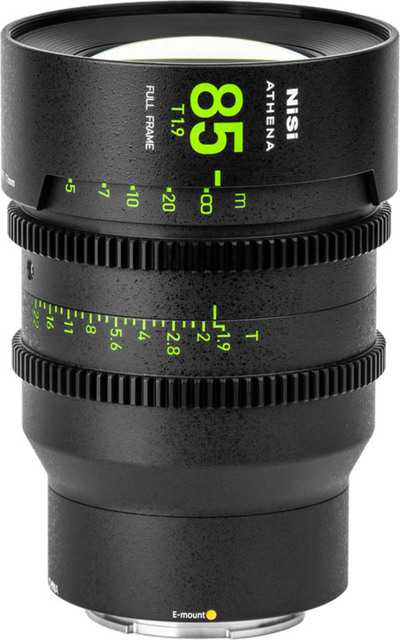 Nisi Cine Lens Athena Prime 85mm T1.9 E-Mount (Without Drop-in Filter)