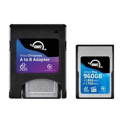 OWC CFexpress Atlas Pro R1850/W1700/VPG200 (Type A)  960GB | CFExpress A + adapter na CFExpress B