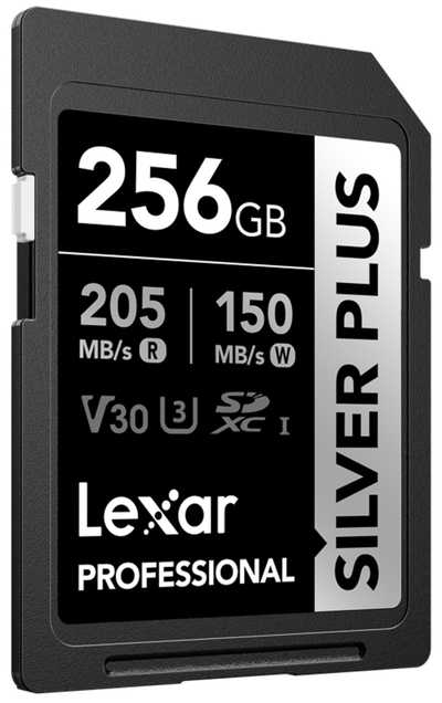 LEXAR SDXC Professional SILVER Plus UHS-I R205/W150 (V30) 256GB | SD karta