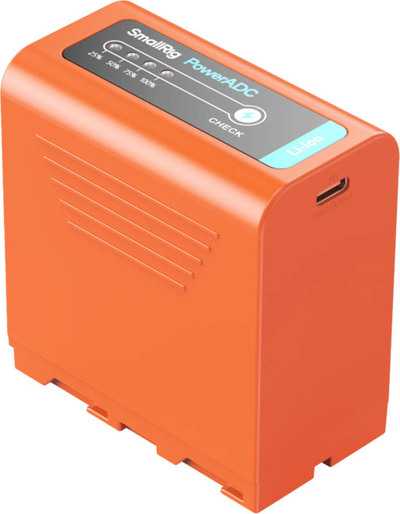 Smallrig 4972 NP-F970 USB-C Rechargeable Camera Battery Orange