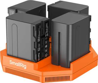 SmallRig  4834 NP-F970 4-Channel Camera Battery Charger & 4-Battery Kit  | 4 portová nabíječka +  4x baerie