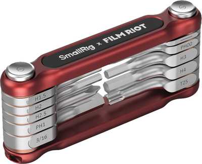 SmallRig  4813 x FILM RIOT 10-in-1 Folding Wrench Set with Multiple Angle Positioning Red |  nářadí