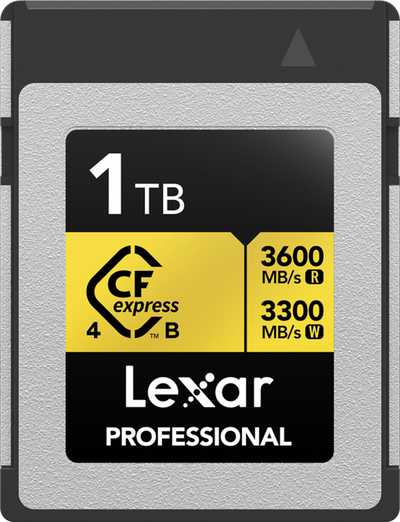 Lexar  CFexpress 4.0 Pro Gold R3600/W3300 1TB | CFexpress B