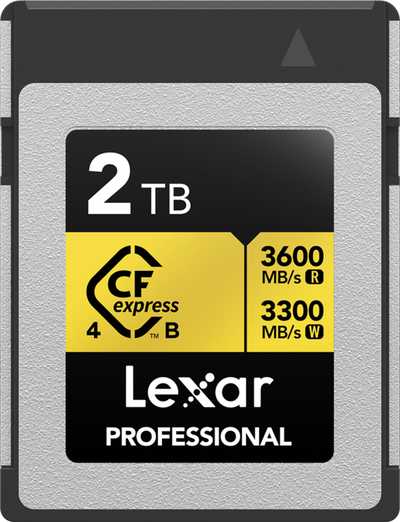 Lexar  CFexpress 4.0 Pro Gold R3600/W3300 2TB | CFexpress B