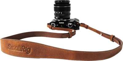 SmallRig  5209 Universal Leather Camera Shoulder Strap Brown | hnědý  klasický kožený popruh