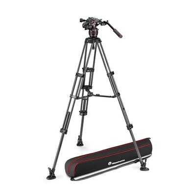 Manfrotto Nitrotech 608 & CF Twin MS | Karbonový video stativ | MVK608TWINMC