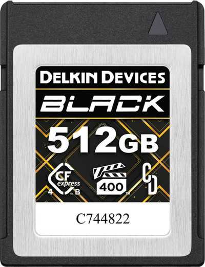 Delkin CFexpress 4.0 BLACK |  R3600/W3200 (VPG400) 512GB | CFexpress B karta