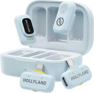 Hollyland LARK A1 Combo Sky Blue, with USB-C+ Lightning