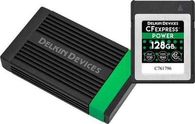 Delkin CFexpress Power R1780/W1700 (G4) 128GB  + reader | CFexpress  B karta + čtečka CFexpress