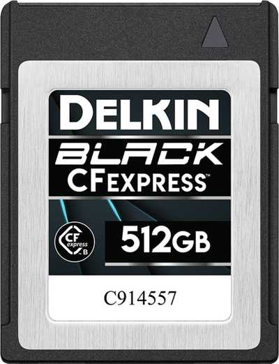 Delkin CFexpress BLACK R1645/W1405  512GB | CFexpress B karta
