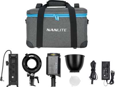 Nanlite Forza 60B s držákem baterií a Bowens adaptérem |   Bi-Color Led světlo