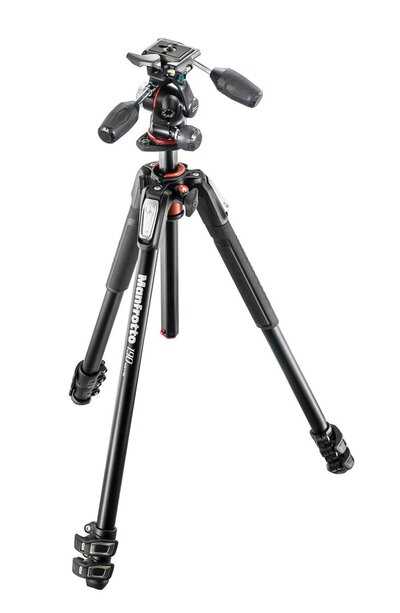 Manfrotto 190 aluminium 3-section tripod with head | MK190XPRO3-3W | stativ s hlavou