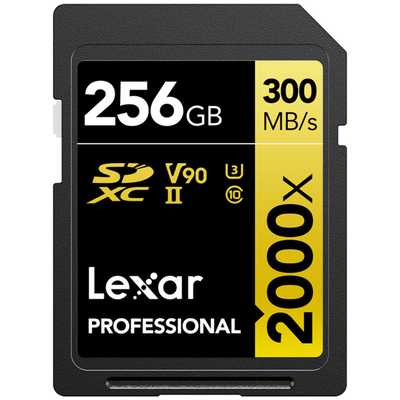 Lexar Pro 2000X SDHC/SDXC UHS-II U3 256GB R300W260