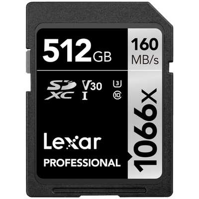 Lexar Pro 1066x SDXC U3 512GB UHS-I R160W120